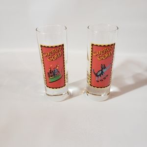 Set of 2 Cuervo Gold Shot Glasses 4"